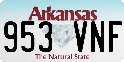 AR license plate 953VNF