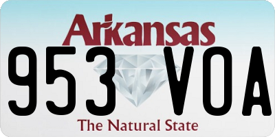 AR license plate 953VOA