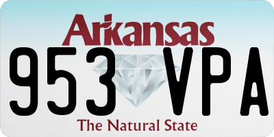 AR license plate 953VPA