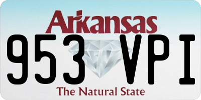 AR license plate 953VPI