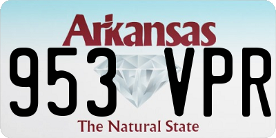AR license plate 953VPR