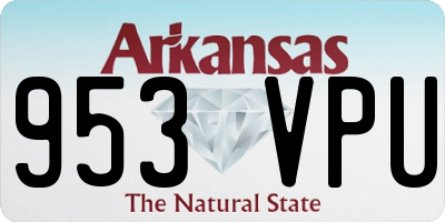 AR license plate 953VPU