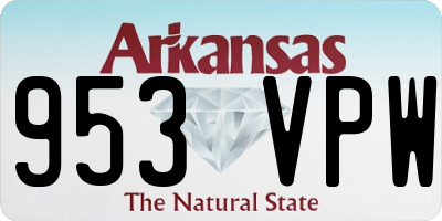 AR license plate 953VPW