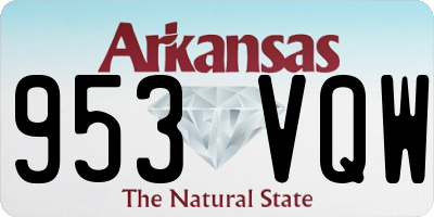 AR license plate 953VQW