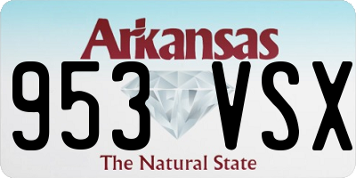 AR license plate 953VSX