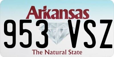 AR license plate 953VSZ