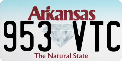 AR license plate 953VTC