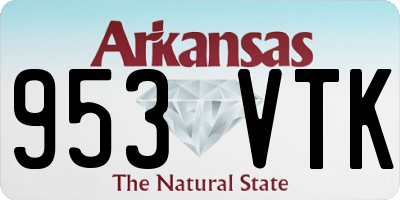 AR license plate 953VTK