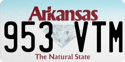 AR license plate 953VTM