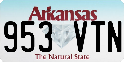 AR license plate 953VTN