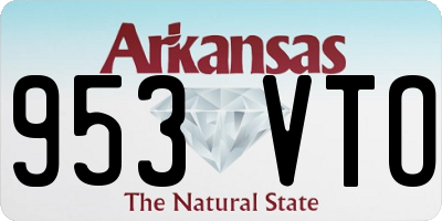 AR license plate 953VTO