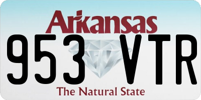 AR license plate 953VTR