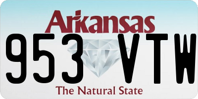 AR license plate 953VTW