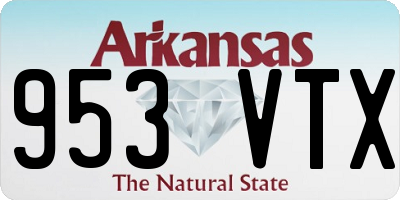 AR license plate 953VTX