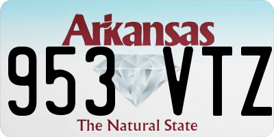 AR license plate 953VTZ