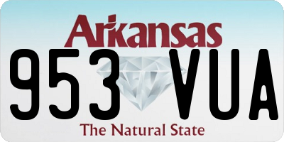 AR license plate 953VUA