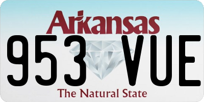 AR license plate 953VUE