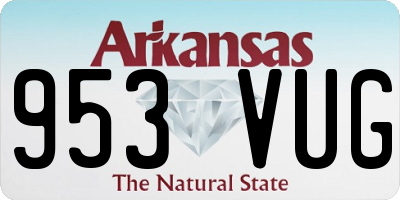 AR license plate 953VUG