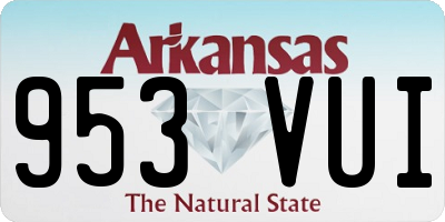 AR license plate 953VUI