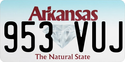 AR license plate 953VUJ