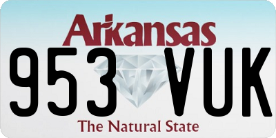 AR license plate 953VUK