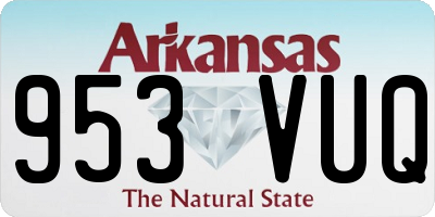 AR license plate 953VUQ