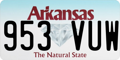 AR license plate 953VUW