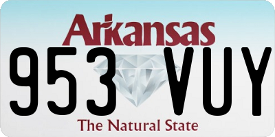 AR license plate 953VUY
