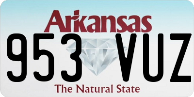 AR license plate 953VUZ