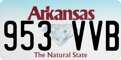 AR license plate 953VVB