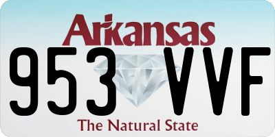 AR license plate 953VVF