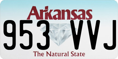 AR license plate 953VVJ