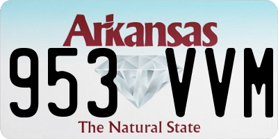 AR license plate 953VVM