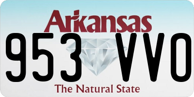 AR license plate 953VVO