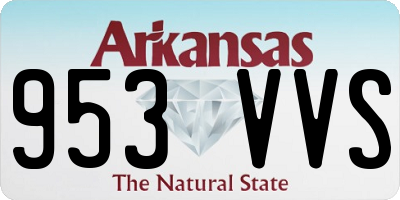 AR license plate 953VVS
