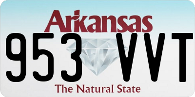 AR license plate 953VVT