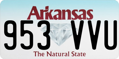AR license plate 953VVU