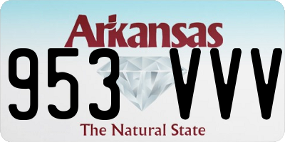 AR license plate 953VVV
