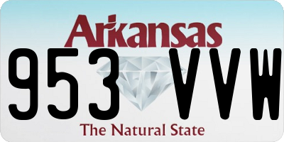 AR license plate 953VVW