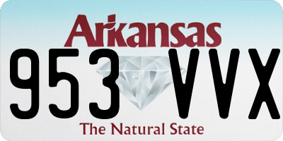 AR license plate 953VVX
