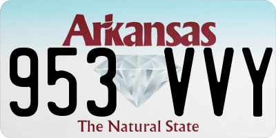 AR license plate 953VVY