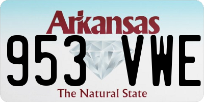AR license plate 953VWE