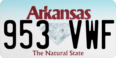 AR license plate 953VWF