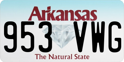 AR license plate 953VWG