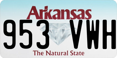 AR license plate 953VWH