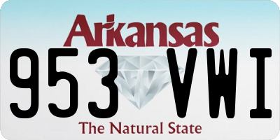 AR license plate 953VWI