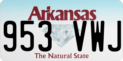 AR license plate 953VWJ