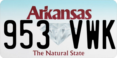 AR license plate 953VWK