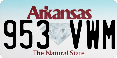 AR license plate 953VWM