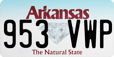 AR license plate 953VWP